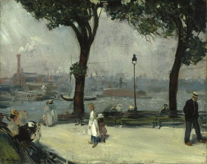William Glackens East River Park France oil painting art